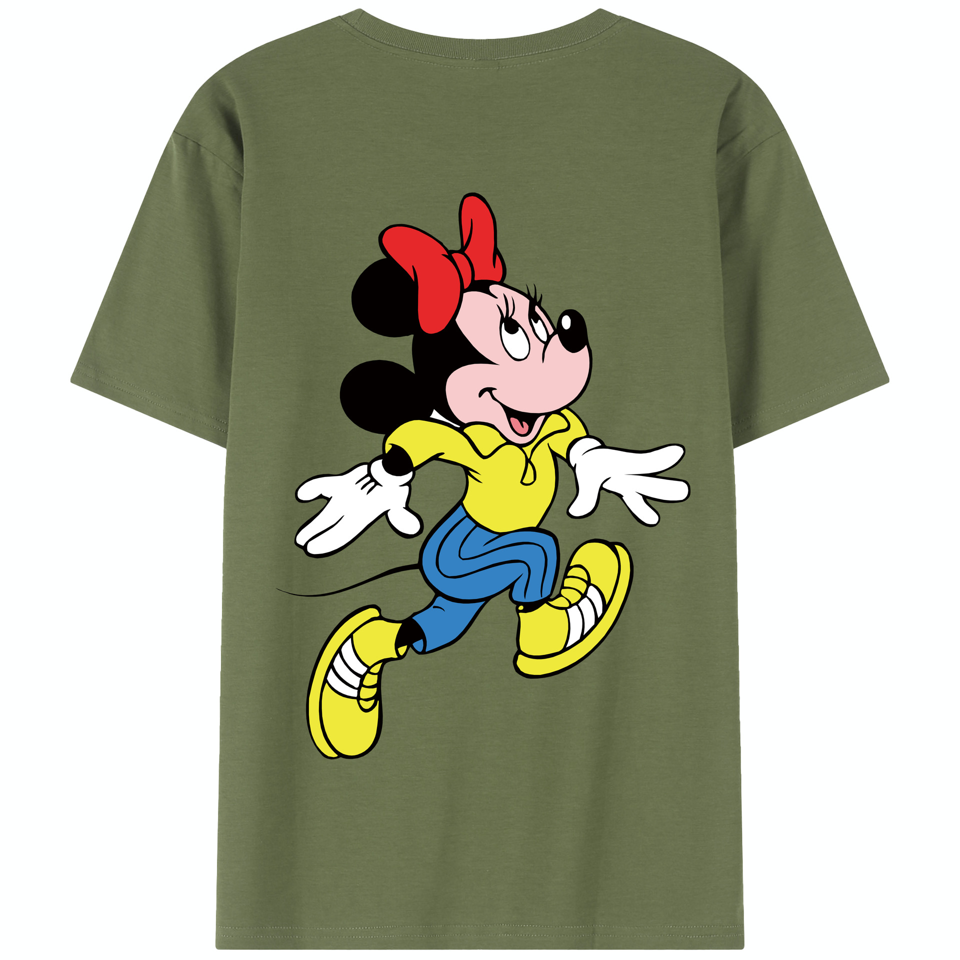 （画像用） ミッキーマウス Mickey Mouse 綿100％半袖Tシャツ（背面プリント）